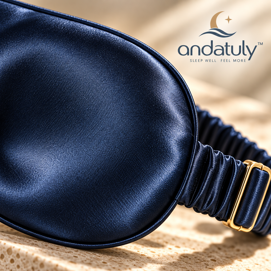 andatuly™ MoonWave 100% Mulberry Silk Contoured Sleep Mask