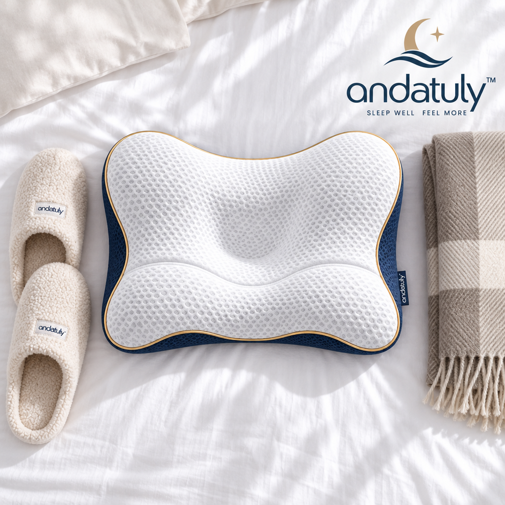 andatuly™ SereneRest Ergonomic Memory Foam Contour Pillow