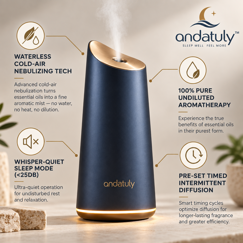 andatuly™ ZenMist Waterless Pure Essential Oil Nebulizer